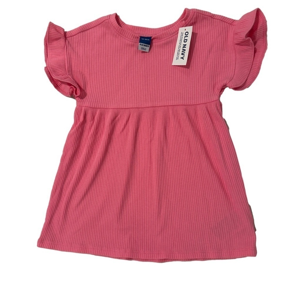 Old Navy Pink Ribbed Knit Dress Size 12-18 Months NWT